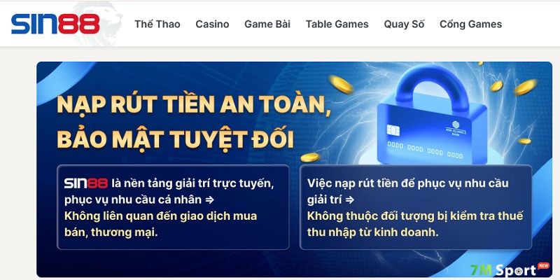 Trải nghiệm cá cược an toàn tại nhà cái SIN88
